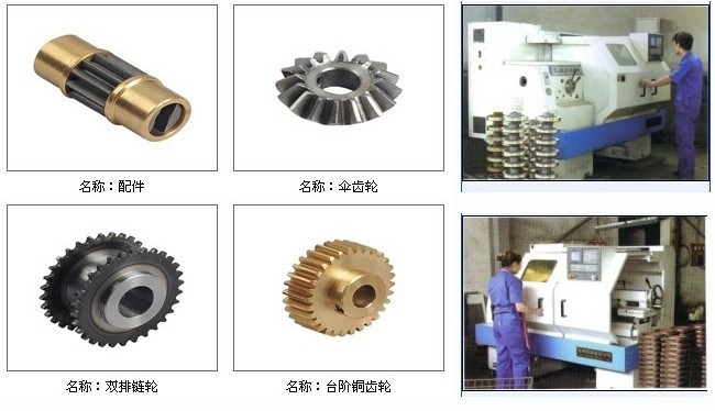 傘齒輪加工 雙排鏈輪加工 臺(tái)階銅齒輪加工